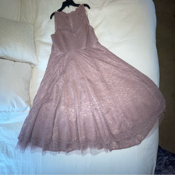 Torrid Mauve Pink Lace Mid Length Dress - Picture 6 of 15